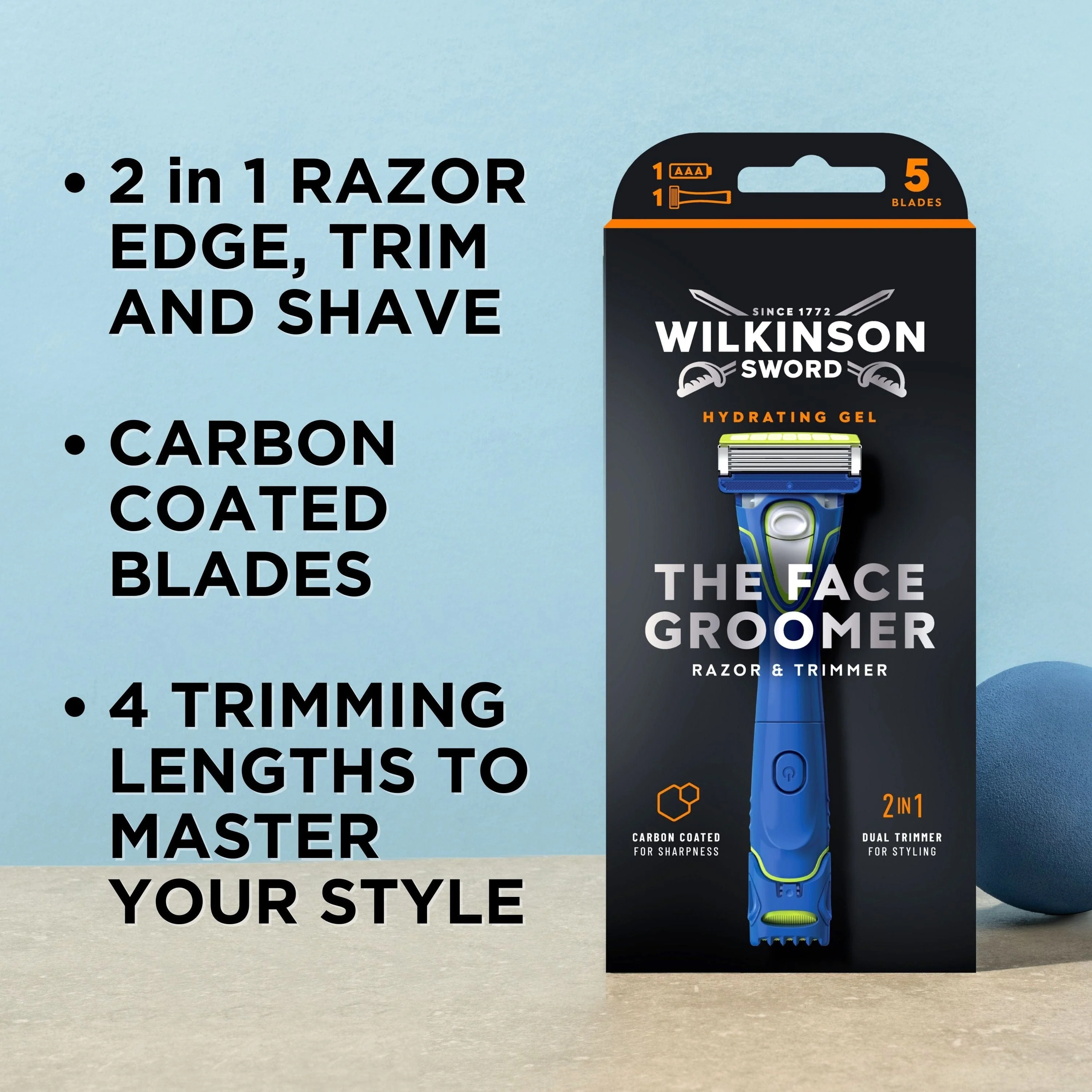 The Face Groomer Men’s Razor Blade Refills 4 pack - Image 2