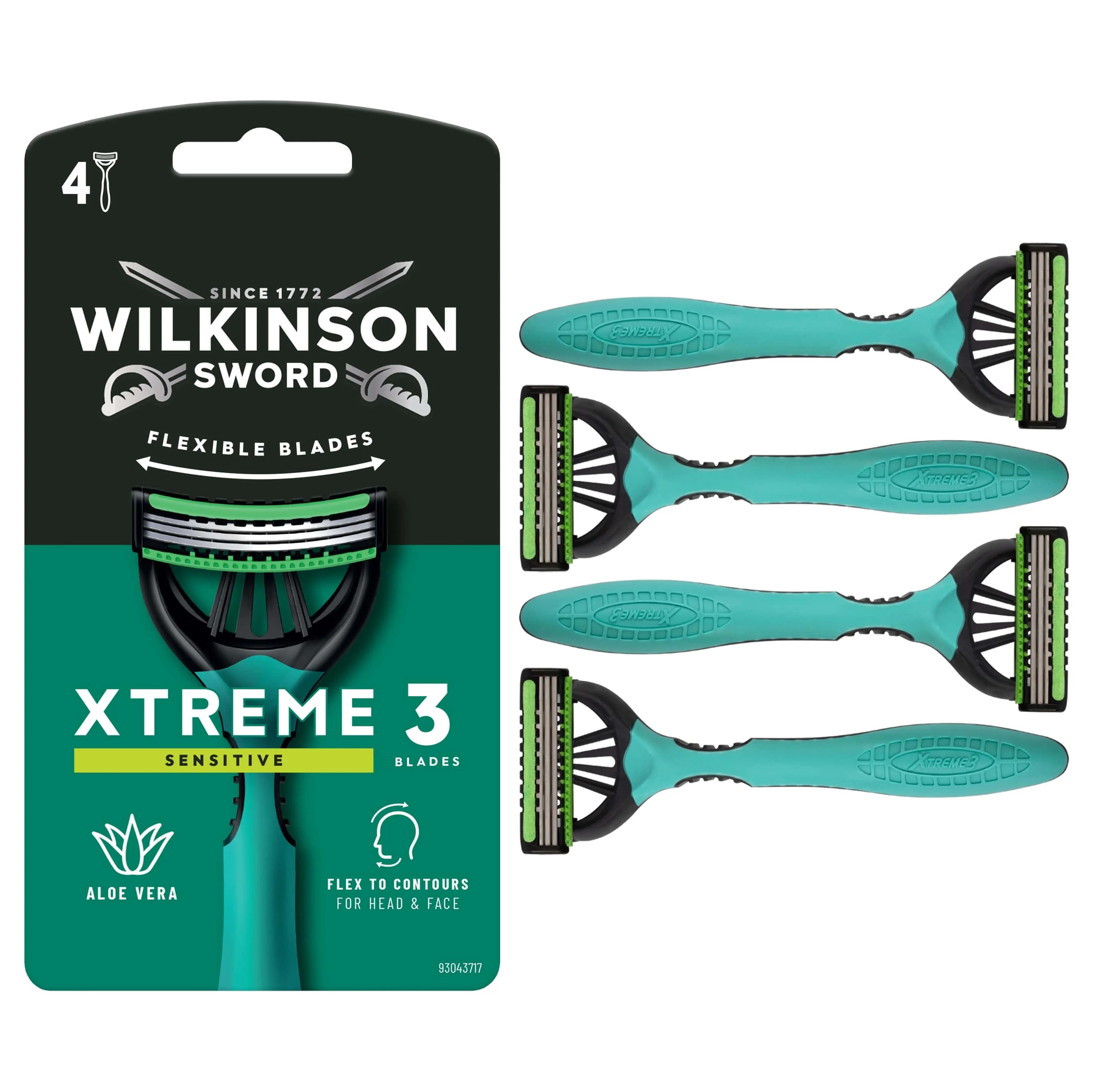 Xtreme 3 Sensitive Men's Disposable Razor 4 pack